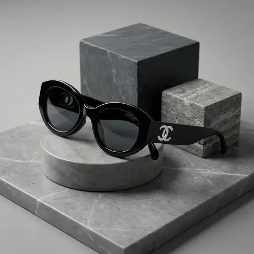 Gafas de sol ovaladas logotipo metalico Doble C (Inspiración Chanel)