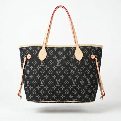 [00008522] Bolso tote Neverfull Negro Denim (Inspiración Louis Vuitton)